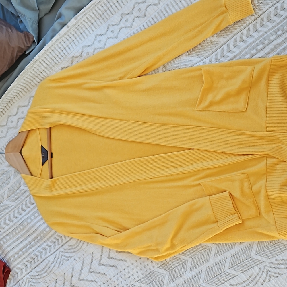 Mix by Hawthorn Sunny Yellow Knit Cardigan
